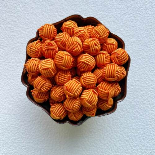 圆形手工编织球扭头盘扣国风古装旗袍扣diy手链吊珠配件礼盒绳扣 - 图3