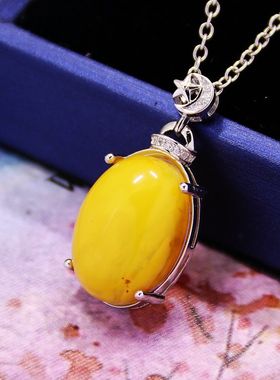 s925纯银吊坠项坠空托DIY15*20