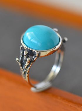 男女款S925纯银DIY镶嵌戒指空托