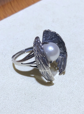 女款S925纯银DIY镶嵌戒指空托