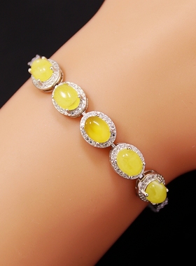 S925纯银手链手镯空托