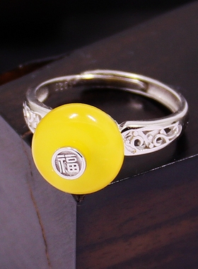 s925纯银戒指空托女款diy算盘珠