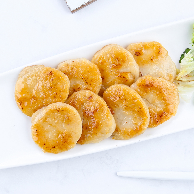 整箱浩洋墨鱼饼商用茂名阳江手打墨鱼饼鱼饼手工香煎油炸 花枝丸 - 图2