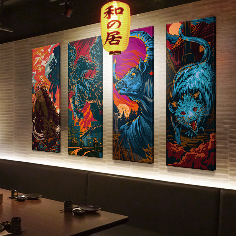 健美糖日式风格十二生肖装饰画龙画像日本挂画纹身 健美糖日式风格十二生肖装饰画龙画像日本挂画纹身
