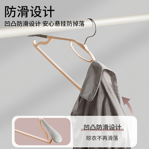 加长衣架轻奢无痕家用挂衣防滑耐用高个子大码微胖防肩角衣服撑子 - 图3