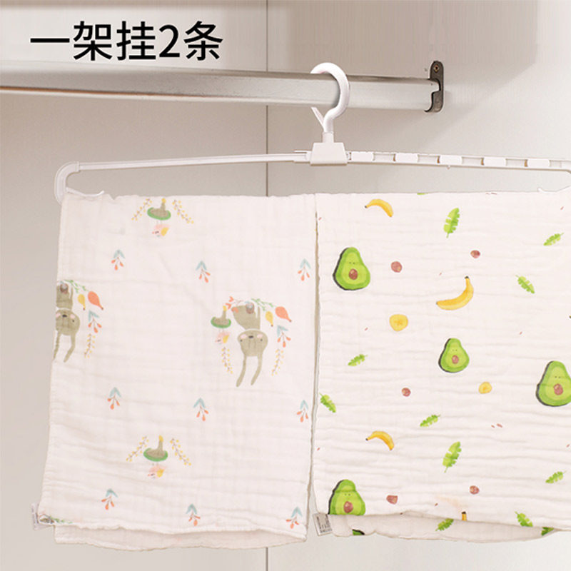 婴儿纱布浴巾大衣架专用伸缩阳台多功能家用晒床单被套加长枕头套