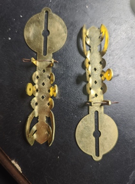 仿清代官帽翎管架金属铜翎管架