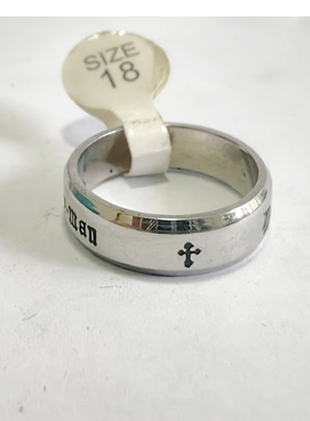 清仓处理  8mm驱魔少年D.Gray-man不锈钢 戒指