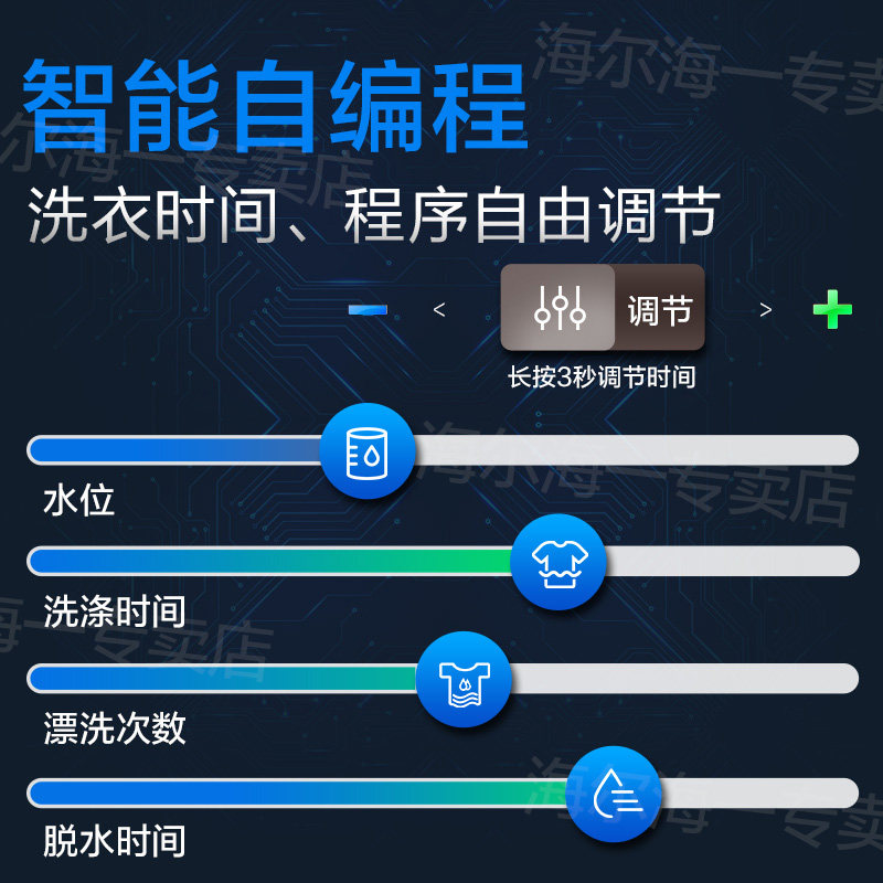 【送延保】海尔洗衣机全自动家用波轮 海尔海一洗衣机