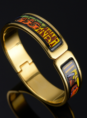 卡扣欧美风珐琅彩轻奢小众手镯