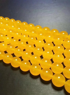 黄玉髓diy手链手串半成品散珠