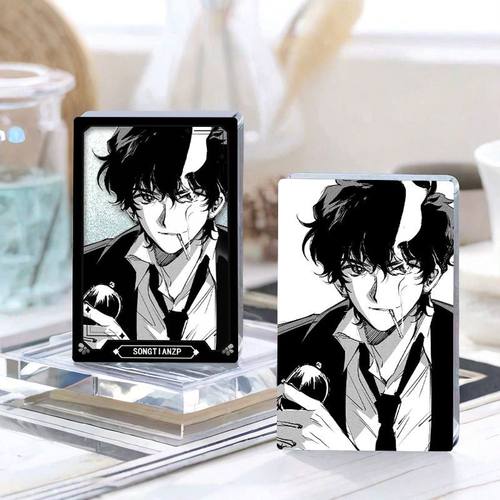 名侦探柯南松田阵平周边流沙麻将吧唧礼物亚克力徽章摆件 - 图0