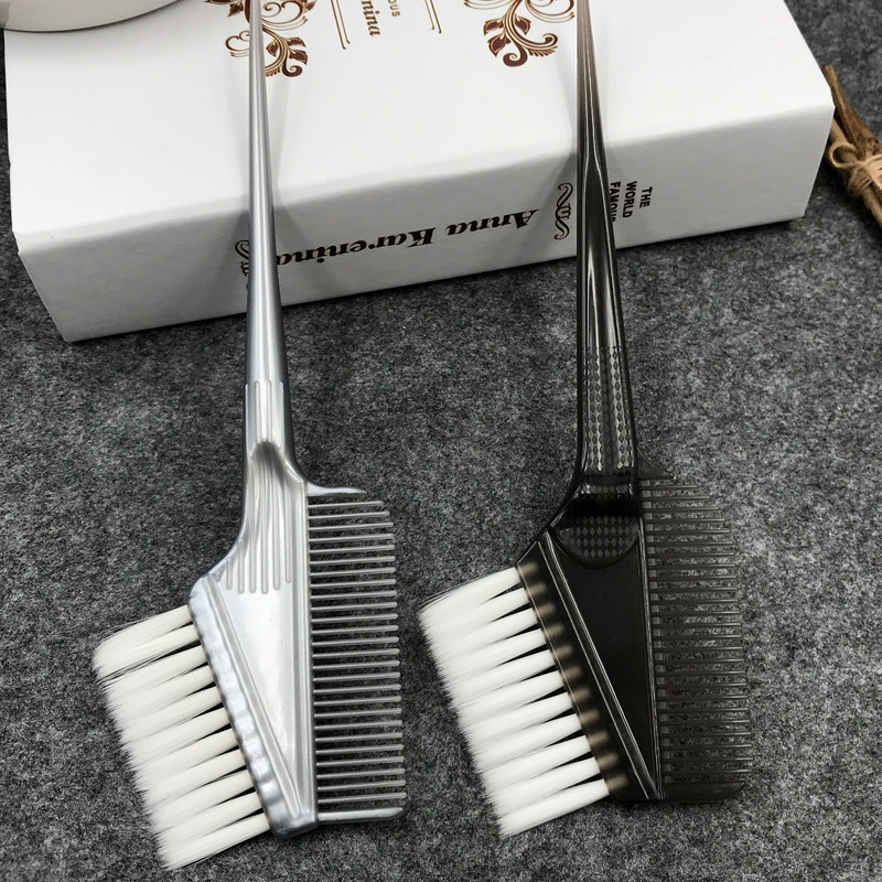 专业焗油梳子染发刷子双头染膏刷黑油倒膜高档染发工具理店发用品_虎窝淘