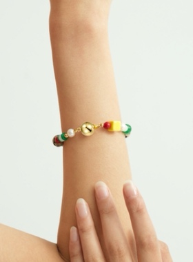 优霓 happy hour彩色矿石串珠手链