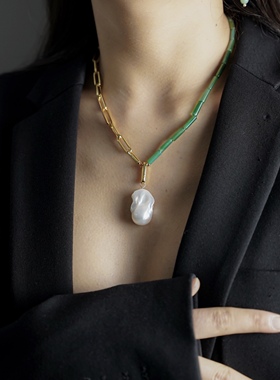 uni优霓/原石系列链条巴洛克珍珠