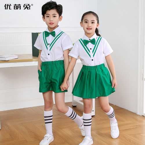 国庆红色爱国儿童演出服夏季小学生口才合唱朗诵表演服幼儿园校服 - 图1