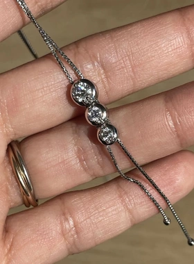 Lucky K S925纯银中古风泡泡钻项链女轻奢百搭高级小气泡钻石项链