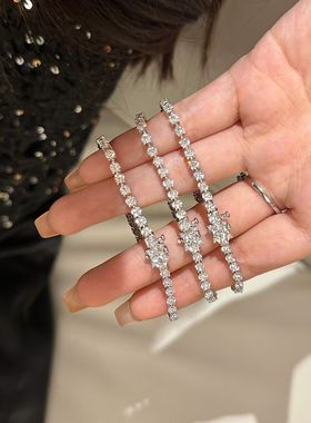 Lucky K S925纯银维多利亚马眼钻victoria锦簇手链小众高级感