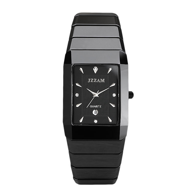 正品陶瓷防水男士长方形20情侣表 爵帅诺曼帝自营店国产腕表