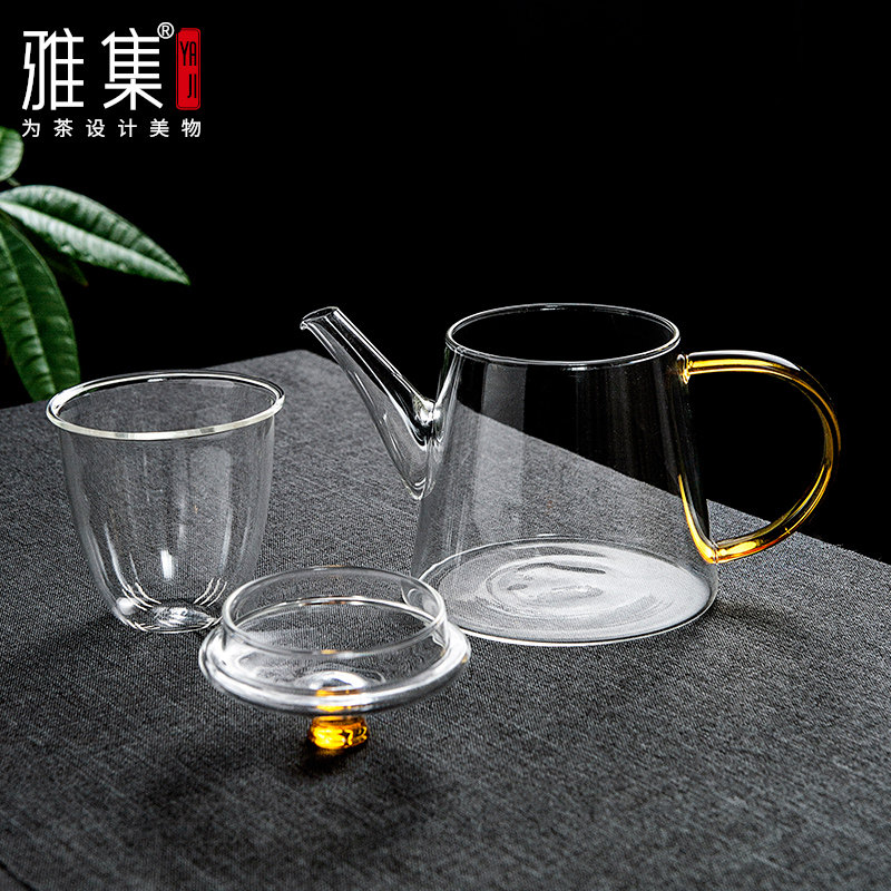 雅集璃山玻璃过滤家用耐高温泡茶壶 雅集茶壶