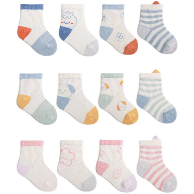 Nemobaby ສີ່ຄູ່ຂອງຖົງຕີນ breathable ກາຕູນງາມ