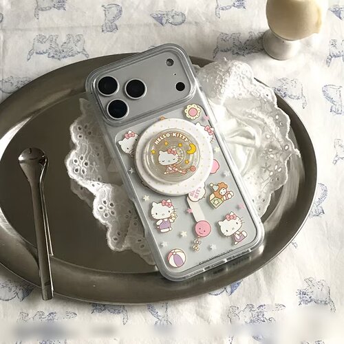 HelloKitty联名泡泡骚强磁吸手机壳白日梦美味零食坐坐戳戳KT罐头软糖袋磁吸支架适用苹果iphone17promax16-图3