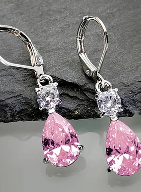 Simple Elegant Waterdrop CZ Dangle Earrings for Women