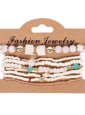 Bohemian Handmade Beads Bracelet Set For Women Summer