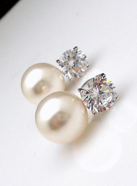 Ruili Earrings Elegant Women's Simulation Pearl Single