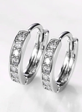 Simple Small Round Circle Hoop Earrings for Women Silver
