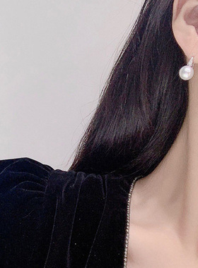 Imitation Pearl Earrings Women Elegant Temperament Pop