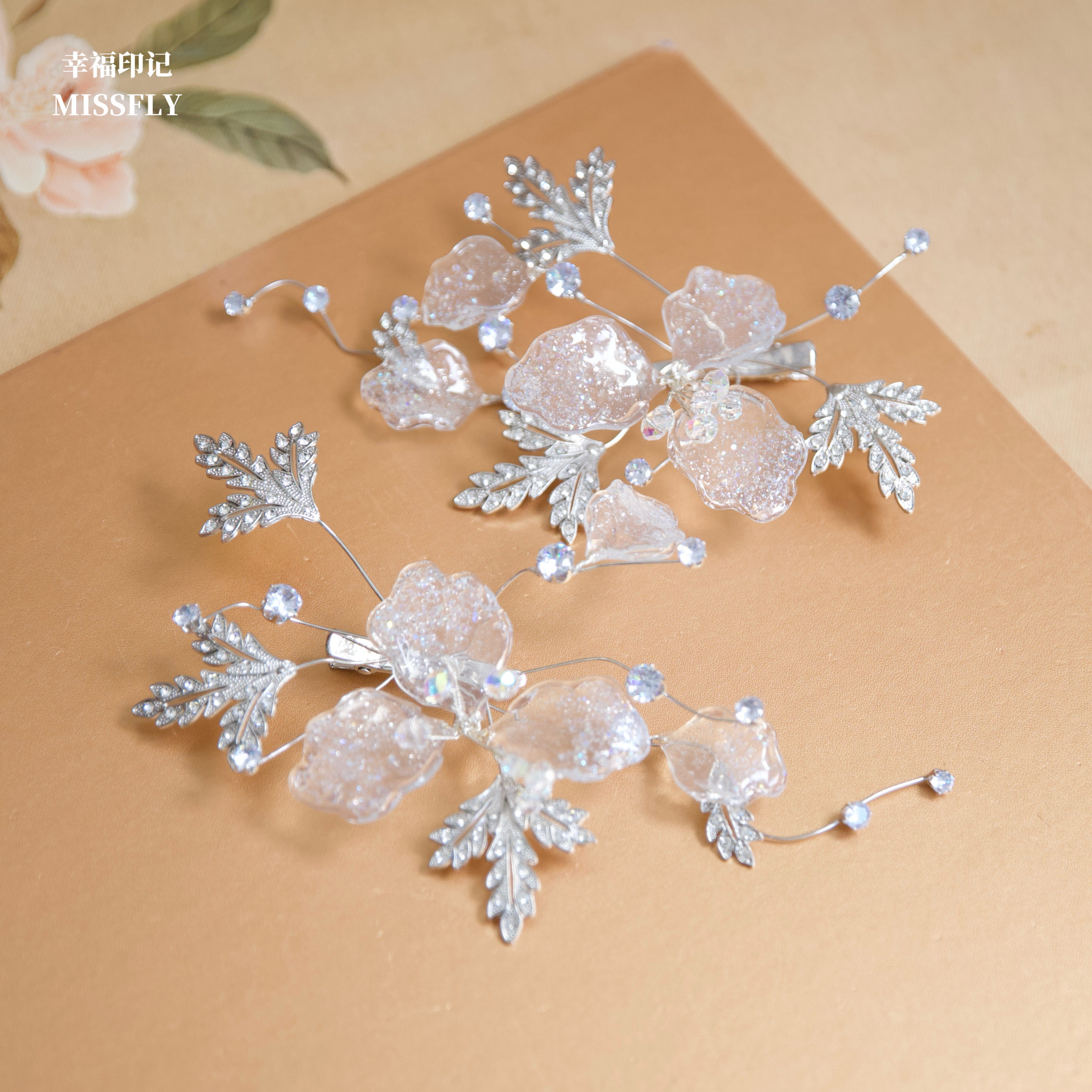 新娘婚礼结婚水钻水凝胶叠戴对夹发夹边夹头饰发饰婚纱礼服配饰品,淘宝优惠券,粉丝福利购,淘宝优惠卷