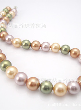 天然贝珠项链珍珠母贝送妈妈日韩