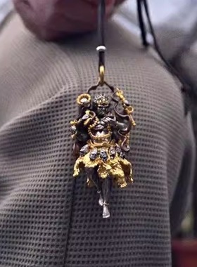 大黑天吊坠佛像造像立体手办挂坠项链重工国潮复古高级感男