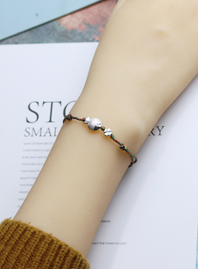 好运锦鲤细款手绳简约纯银手链女