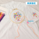 Diy fireworks embroidery ວັດສະດຸຊຸດຄູ່ເສື້ອຍືດແຂນສັ້ນ embroidery ສໍາລັບແຟນວັນເກີດຂອງປະທານແຫ່ງຕົນເອງ embroidery ຮູບແບບ