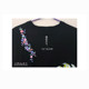 ຕົວອັກສອນນາມສະກຸນ embroidery handmade diy material package ຕົນເອງ embroidered ເສື້ອທີເຊີດແຂນສັ້ນ embroidered ຄູ່ຜົວເມຍຂະຫນາດໃຫຍ່ຂອງປະທານແຫ່ງ lace