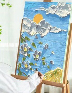 粉色沙滩DIY石英砂丙烯肌理画墙面装饰家居卧室挂画情侣七夕礼物