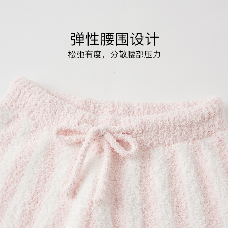 半边绒睡衣女春秋孕妇月子服冬季冬款冬家居服珊瑚绒加绒加厚熊猫-图2