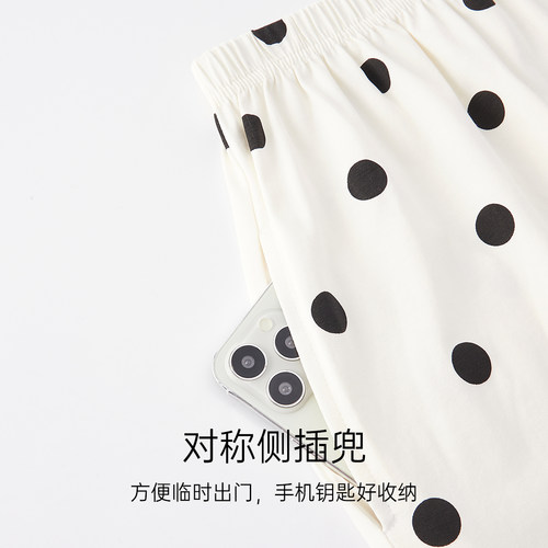 纯棉睡衣女款夏季短袖短裤波点家居服套装女士2026新款夏天薄款夏 - 图2
