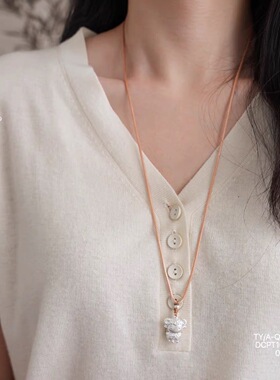 足银9999本命年生肖毛衣链