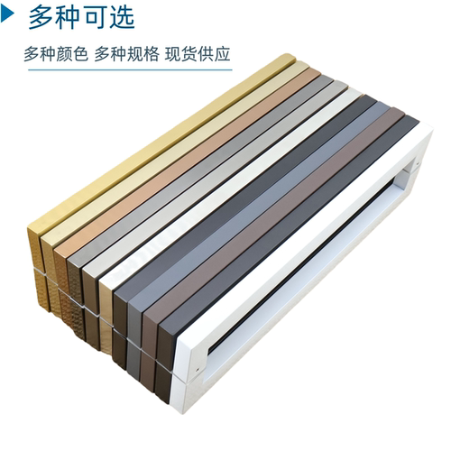 不锈钢方管玻璃门拉手大门把手办公室隔断门有框门木门亚黑色扶手 - 图2