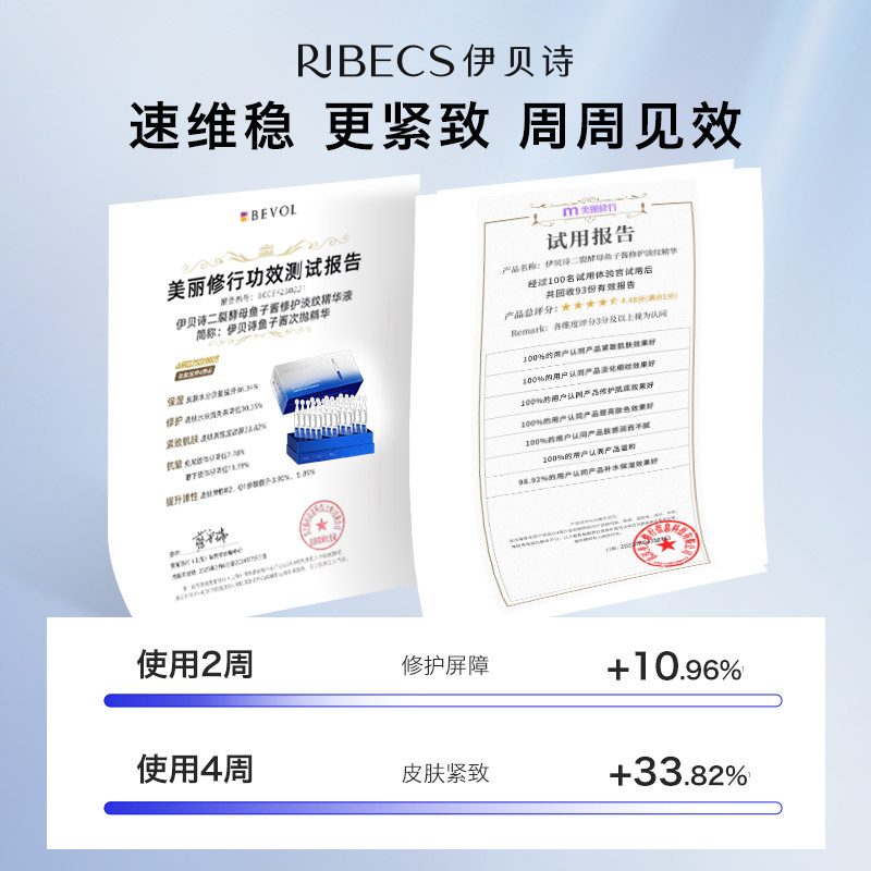 伊贝诗鱼子酱舒缓次抛精华液抗皱淡纹修护补水保湿护肤品正品女
