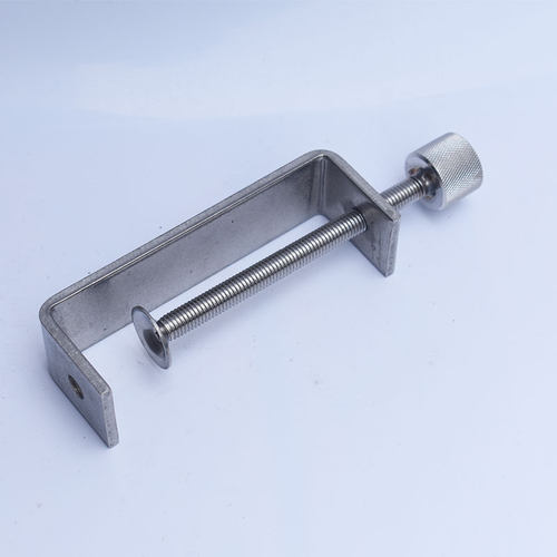 不锈钢304老虎夹卡夹 钢梁夹子 钢管方形夹 C型夹 U型夹防滑手拧 - 图1