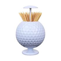 Golf Accessories Golf Shaped Automatic Press-Pressure Toothpick Bucket Table Decoration Pendulum of Golf Supplies