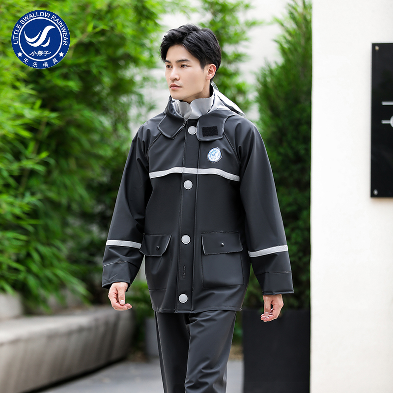 小燕子雨衣雨裤套装分体加厚防暴雨水男女电动摩托车外卖骑手雨披 - 图0