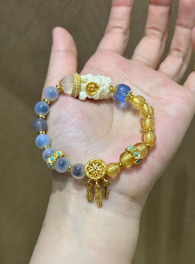灰水晶手串糖心礼物手饰品