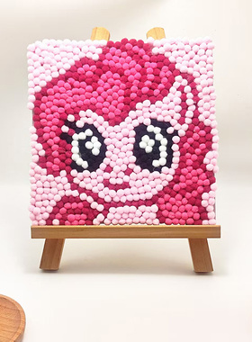 毛球画diy儿童手工制作材料包学校亲子活动作业创意粘贴画批发