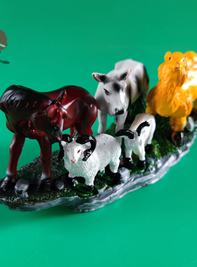 摆设草原五畜牛马羊蒙古族摆件