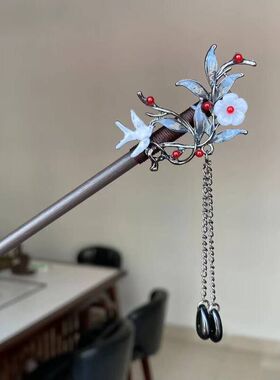 简约气质苏木簪黑檀木旗袍风流高级感盘发簪古新中式发饰发簪子